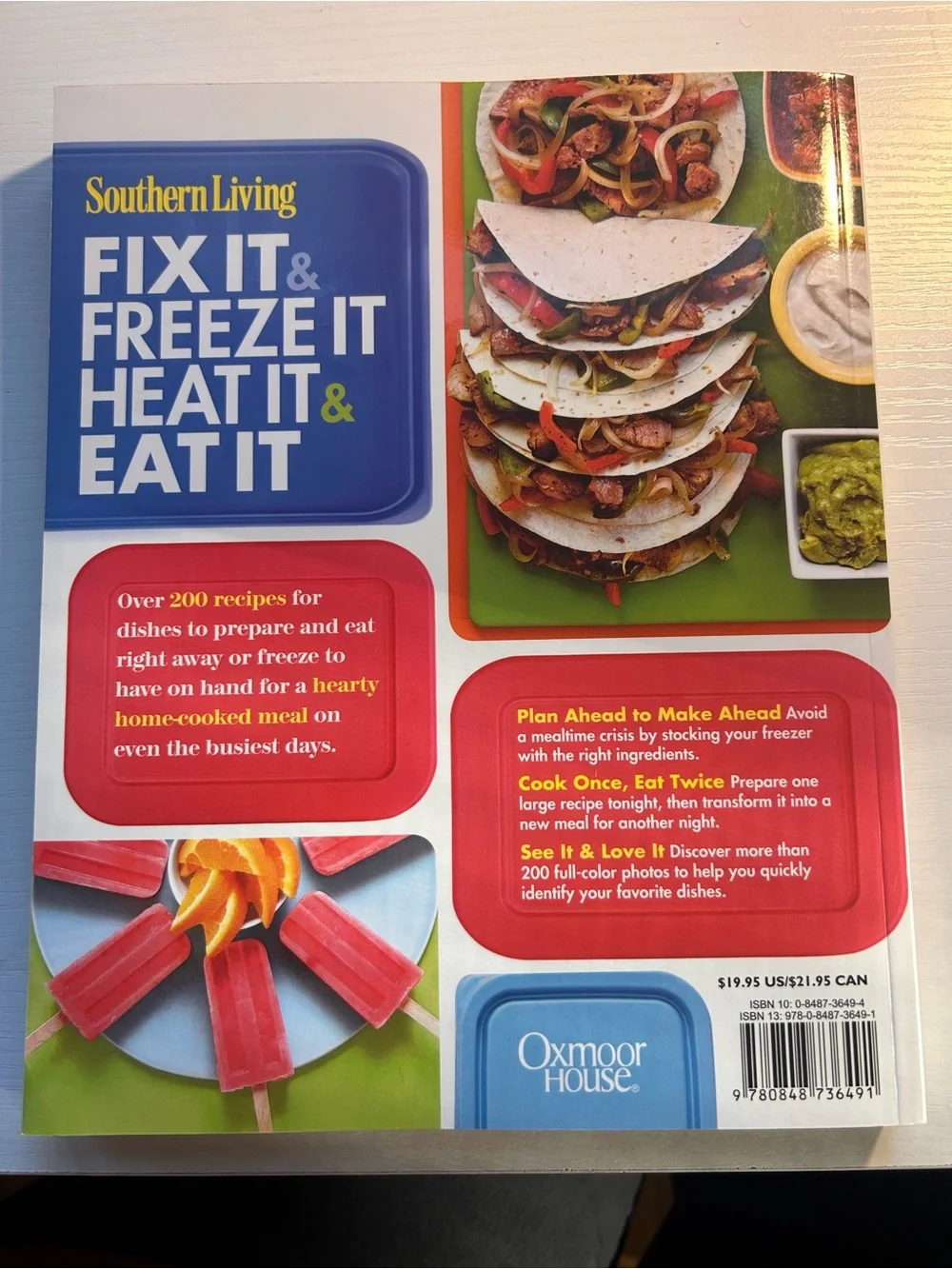 Southern Living Paperback Cookbook Fix‎ Freeze Heat It & Eat It Meal Prep Easy